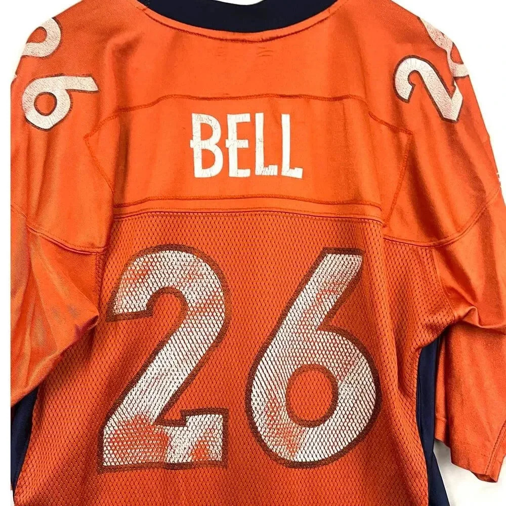 Denver Broncos NFL Reebok Football‎ Jersey #26 LARGE Men's Mike Bell